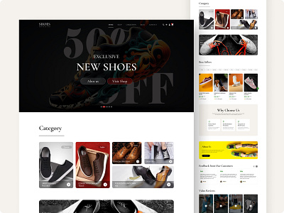 New Shoes branding design figma graphic design illustration logo ui ux vector web design