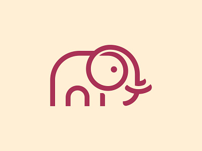 Elephant Logo animal logo app branding elephant logo icon logo monoline elephant vector wild
