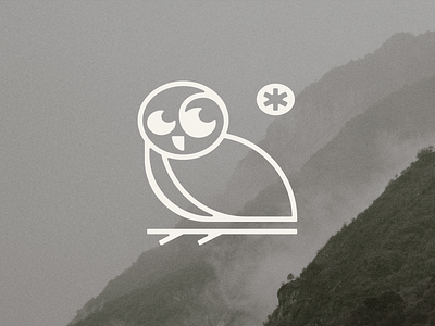 6wl - 5 6 adobe illustrator barn owl bird branch branding design graphic design logo mark minimalism monoline owl simple star symbolism vector