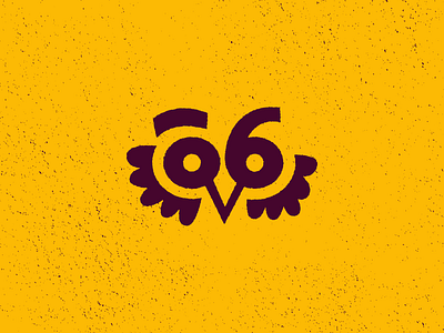 6wl - 6 6 adobe illustrator bird bold design expressive eyes face funny graphic design logo mark negative space owl typography vector