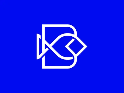 Letter B Fish Logo animal logo app b initial b monogram branding fish logo icon letter b logo monoline fish vector