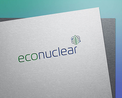 Econuclear branding design flat graphic design logo minimal vector