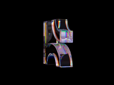 Halal Lab - Glass Logo Animation 3d branding glass effect halal lab icon logo motion