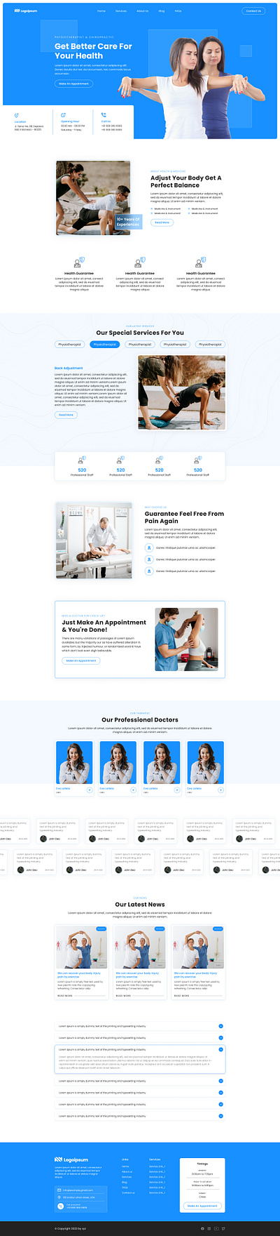 Chiropractor Website Design chiropractor website homepagedesign ui ux web design web development website design