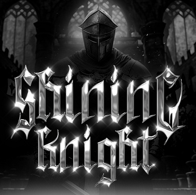 Shining Knight branding chromatic chrome graphic design knight logo shiny typo typography