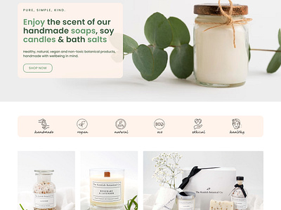Online shop for vegan products eco ecommerce homepage landingpage organic shop ui vegan