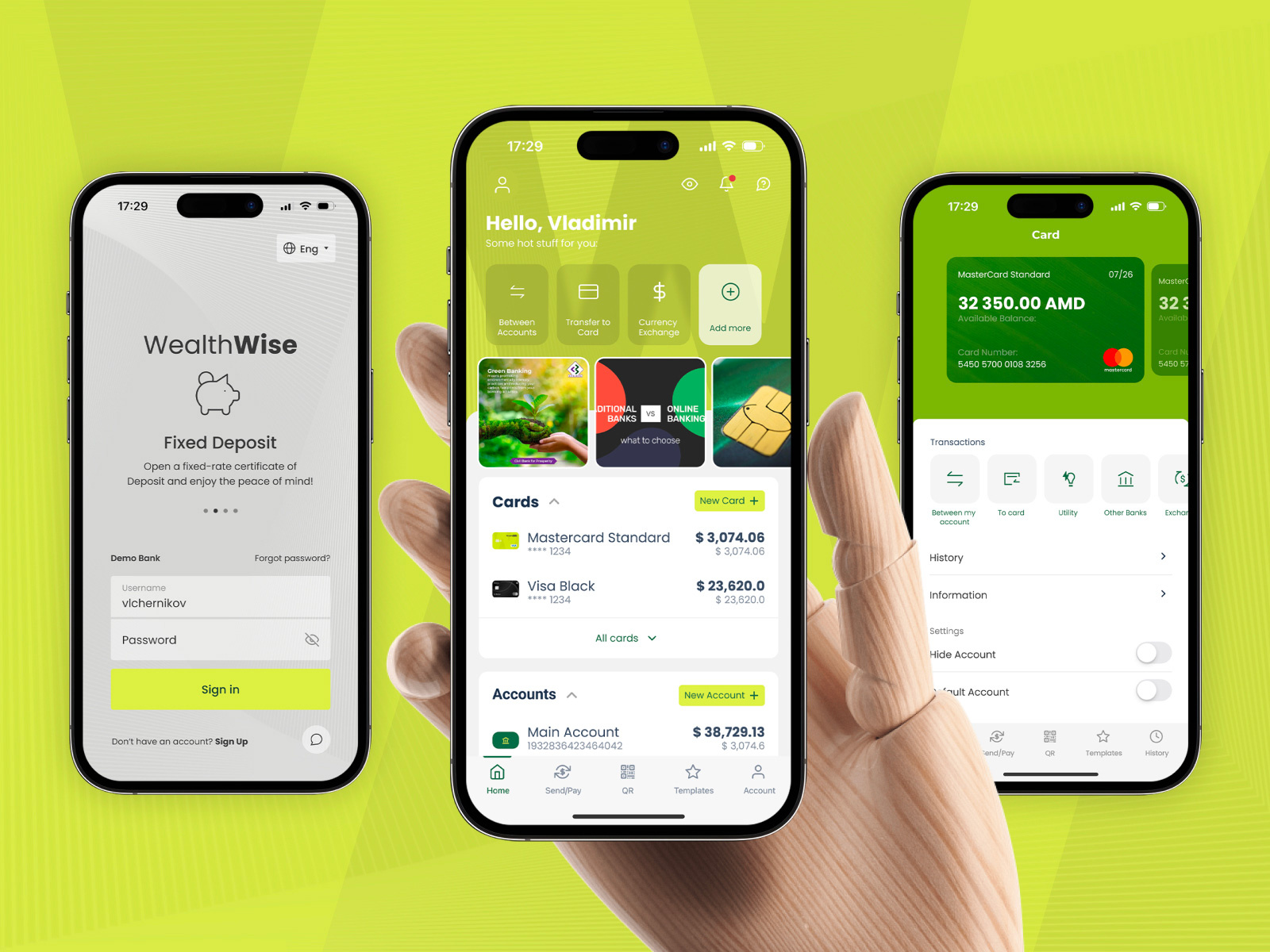 WealthWise Mobile Banking App by Vladimir on Dribbble