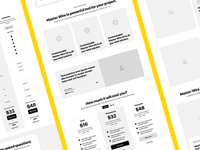 Wireframe Landing Page clean download flat graphic design landing landingpage modern page redesign simple template theme ui visual design web web page website wireframe wireframe landing wireframe page