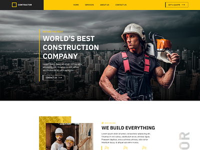 Contractor Website Design construction website contractor website graphic design ui website development