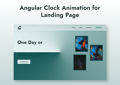 Landing page animation- Angular Clock animation dailyui landing page ui