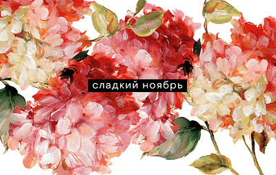 Сладкий Ноябрь bakery box brand identiy branding coffee dessert flowers graphic design illustration logo watercolor