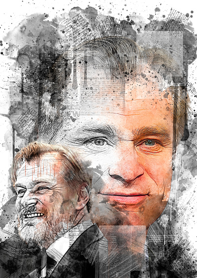 Christopher Nolan adobe art artist christopher nolan creative design ill illustration illustrations illustrazione portrait