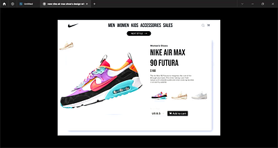 Nike Air Max 90 Futura ( take your style to another level ) animation ui webdesign