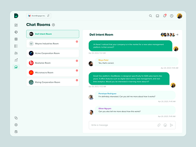 Chat UI for a B2B SaaS b2b saas chat product design saas ui uiux ux web app