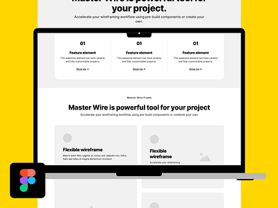 Landing Page For Figma clean design figma flat landing landing page landingpage page template ui ui page ui web user experience ux ux design ux landing web web site wireframe wireframing