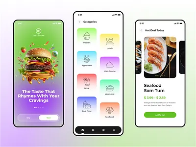 Food and Beverage App UI Design app design app development application design application development mobile application ui ui design ui designer