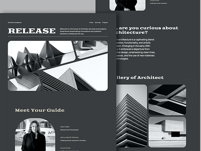 Personal UI Architecture architect graphic design personal site ui uiux user interface