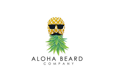 Aloha Beard Oil Co.: Coconut Logo Design 3d aloha company hawai logo design modern logo oil plant logo unique logo