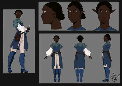 Adélia - The Lider of The Royal Guard. character design design ilustration