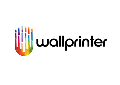 Wallprinter Logo: Bringing Imagination to Life 3d logo 4d branding colours printer printing wall print wallprinter