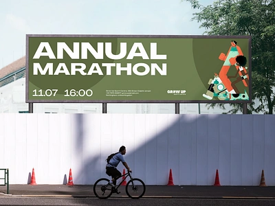 Marathon Billboard Design active lifestyle advertising advertising design billboard branding business illustration design design studio digital art digital illustration graphic design illustration illustrator marathon marketing marketing design outdoor advertising poster runners sports