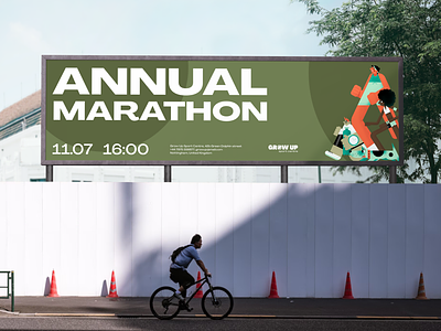 Marathon Billboard Design active lifestyle advertising advertising design billboard branding business illustration design design studio digital art digital illustration graphic design illustration illustrator marathon marketing marketing design outdoor advertising poster runners sports