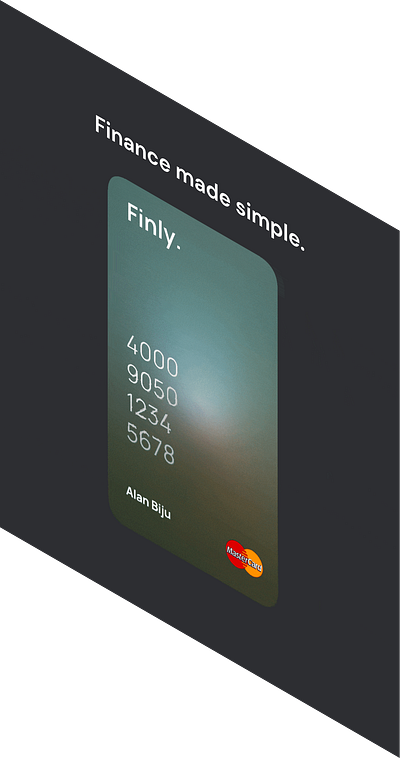 Interactive landing page for a Credit Card (Concept) 3d animation branding ui