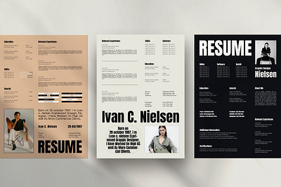 Niclsen | Resume Kit branding curriculum vitae cv cv template design graphic design indesign kit minimal modern personal portfolio resume