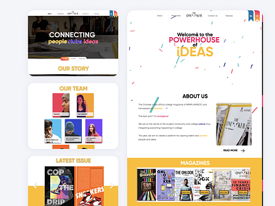 Onlooker Website Development college development expression frontend magazine ui ux design web design