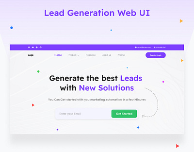 Lead Generation Web UI application design graphic design landing page lead generation mobile app ui web