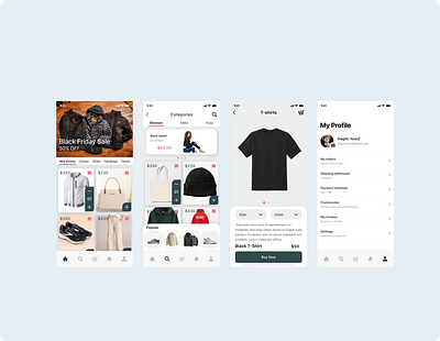 Ecommerce Mobile Application clothes ecommerce figma free graphic design mobile shoes ui ux website