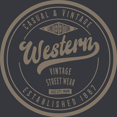 Western | Vintage Street Wear | Apparel Design branding graphic design logo