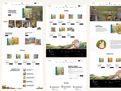 Website with ecommerce feature for children's publishing house childrens minimal ui website