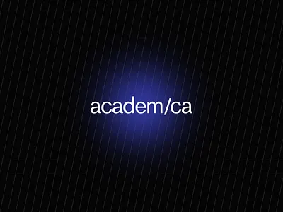 Academica Brand Identity academy analysis black blur branding courses data gradient it logo science study technology