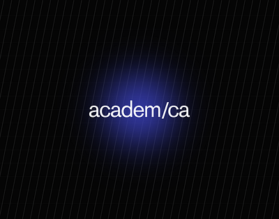 Academica Brand Identity academy analysis black blur branding courses data gradient it logo science study technology