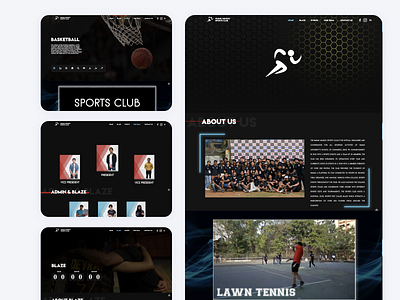 Sports Club Website Development adobe xd design development frontend sports ux design web design website