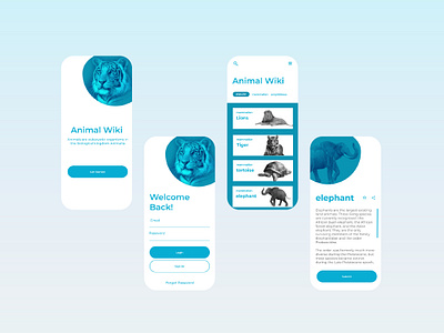 animal Wiki graphic design ui ux appdesign design ui ux desi