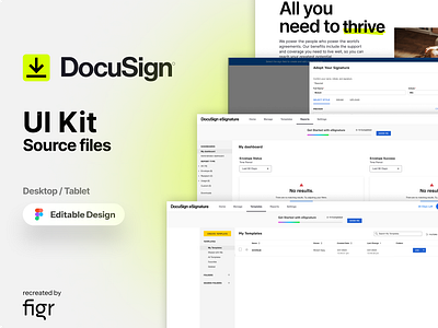 DocuSign Web UI (Redesigned) branding design digital documents figma hiring hr iconography identity kit list view logo management motion graphics security signature tech ui ux user interface