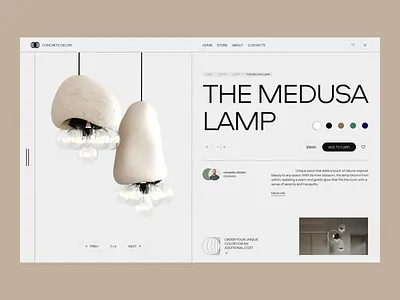 Conrete Decor homepage e-shop website design beige business design e commerce e shop furmiture furniture shop lamp online shop product service start up web web design