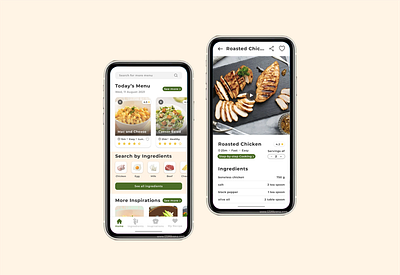 Cookingpedia - Cooking Inspiration App app design exploration mobile ui ux