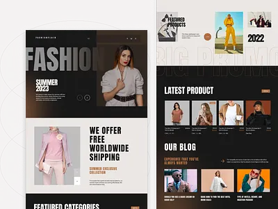 FashionFlair- Ecommerce landing page design ui ui design web design web development website design