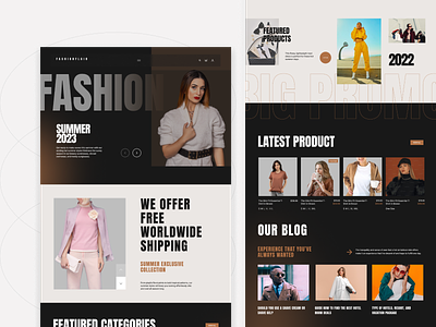 FashionFlair- Ecommerce landing page design ui ui design web design web development website design