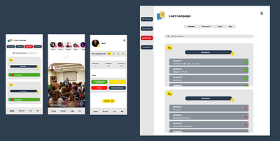 Learn Language app design language learn ui ux website