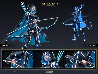 Trontasy Archer 2d art archer cgi character character concept character design concept concept art digital 2d digital art fantasy game game art game of heroes illustration legendary mobile games sci fi