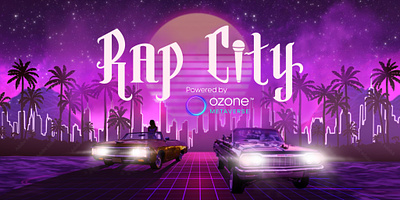 Rap City Metaverse Banner branding graphic design logo