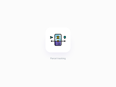 Parcel tracking icon vector