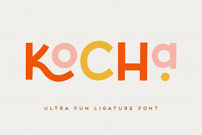 Kocha Playful Ligature Font branding design display display font font freepikes logo font modern font poster retro sans serif font serif font