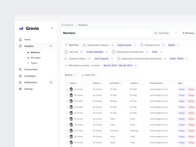 In-line filters filter interface filters in line filters saas saas filters saas ui web app