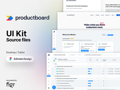 ProductBoard Web UI (Redesigned) build cloudbased customer design figma issue kit list management manager plan planning product productboard saas teams tool tracking ui ux webapp