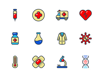 Medical | Flat Outline Icon animation art branding design flat graphic design icon illustration logo ui